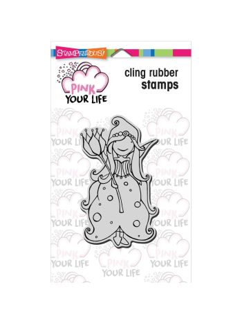Stampendous! Pink Your Live - Whisper Princess 4x6 Cling Stamp Set